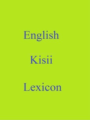 cover image of English Kisii Lexicon